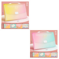 华杰手提风琴包颜色随机发[仙女渐变色]ST2215 10个装