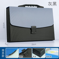 华杰手提风琴包灰黑[商务款]ST2216 10个装