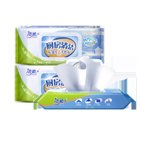 洁柔厨房湿巾3包90片厨房纸巾JS009-01
