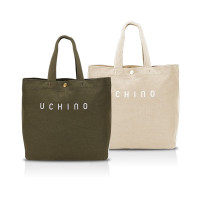 内野 原生态帆布袋单肩袋大容量手提购物袋环保袋 米色 UC-J029