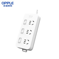 欧普照明 国标基础有线排插10A 250V~ 多开关-3个五孔-1.8M 插线板S03-2302