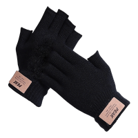 匹克(PEAK)半指防滑保暖手套YH23407 黑色