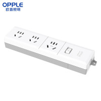 欧普照明 国标基础有线排插16A 250V~ 总控-2个五孔+1个16A五孔-大功率-1.8M 插线板S03-4301