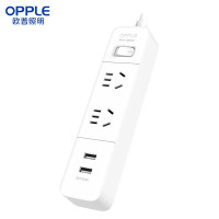 欧普照明有线排插10A250V~USB输出5V/2.4A总控-2个五孔+2个USB-1.5M插线板S03-2221