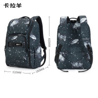 卡拉羊(Carany)大容量休闲双肩包CX5448黑色星云