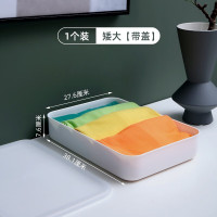 禧天龙H-7703素色塑料收纳盒[扁形大号]38.1*27.6*7.6cm