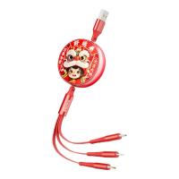 新科(Shinco)一拖三快充数据线6A输出快速充电 伸缩数据线 GT16S(新春版)