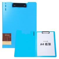 华杰折页板夹A4竖式/蓝色 JW6708T 10个装