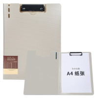 华杰折页板夹A4竖式/灰色 JW6708T 10个装