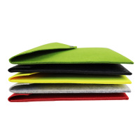 名凌纯色毛毡文件袋 A4按扣商务公文袋文件包 10个装 颜色随机