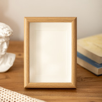 名凌木质中空实木相框摆台10寸摆挂(20.3X25.4cm)原木色