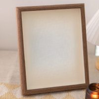 名凌木质中空实木相框摆台10寸摆挂(20.3X25.4cm)咖啡色