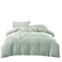 啄木鸟(plover)牛奶绒雕花四件套-抹茶ZMN-NNR013