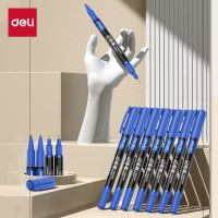 得力思达6824小双头记号笔(蓝)(支)(48支装)