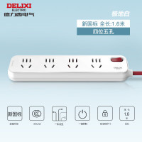 德力西遇见系列延长线插座四位五孔[极地白]CD98E-DK4X 1.6