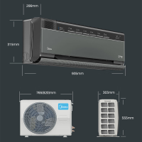 美的(Midea)空气机大1.5匹一级能效新风空调高效除菌无风感空调挂机KFR-35GW/T5