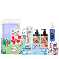 龙虎洗护甄选礼盒13件套HG-LH2515(635ml+285g+细丝密毛牙刷2支+全棉纯色毛巾35*75)