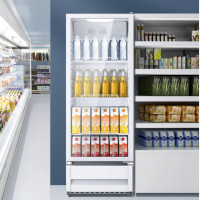 美的展示柜商用风循环除霜立式冰箱冰柜冷柜318L