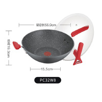苏泊尔火红点无油烟炒锅.星星石系列PC32W8 32cm