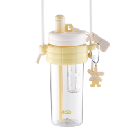 爱仕达(ASD)650mlYOUNG系列花茶吸管杯RWP65B8WG-Y浅黄色