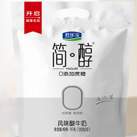 君乐宝(JUNLEBAO)0添加蔗糖风味酸牛奶[便携装]简醇100g*10袋