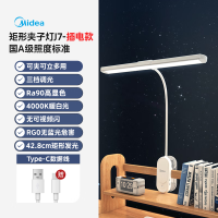 美的(Midea)矩形夹子灯国A照度插电款LED护眼台灯MT-10T3插电款J7夹子灯