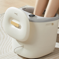 美的(Midea)足浴盆智能全自动按摩电动恒温加热倾斜躺泡舒适电动按摩ZL1P暖阳白