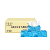 洁柔 3层100抽软抽纸面巾TR073301A 24包