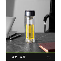 象力荣泰双层玻璃杯 灰色 360ml XL1209-360(40只装)