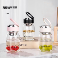 象力胖达提环玻璃杯 白色 380ml XL1215T-380(40只装)