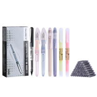 白雪文具 学霸大礼包68件(直液式走珠笔*12+钢笔*4+荧光笔*2+墨囊*50)