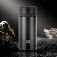 双立人保温杯水杯便携出行水杯男生女生节日礼物 黑色茶滤杯- 420ml