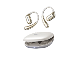 飞利浦舒适圈蓝牙耳机 骨传导概念真无线挂耳开放式不入耳夹式运动耳机TAT3739 白