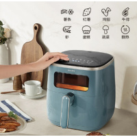 飞利浦(PHILIPS)家用5.6L智能触屏多功能空气炸锅HD9257/70(蓝)