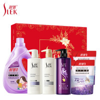 舒蕾(SLEK)家庭日用6件套[好日子]洗衣液2.5kg+洗发水500ml+沐浴露500ml+润发乳500ml