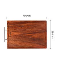 张小泉 黑金檀木整木砧板加厚实心 大号C52210100 40*28*2.5cm
