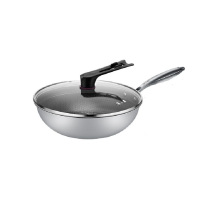 张小泉 不锈钢超耐磨蜂窝不粘锅C31800100 30cm