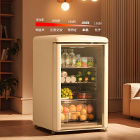 西屋(WESTINGHOUSE)单门冷藏透明玻璃冰箱122L SC-122M 白色