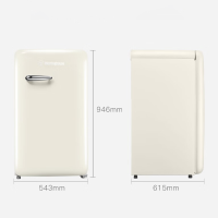 西屋(WESTINGHOUSE)美式复古冰箱[风冷无霜]96L奶酪白 BD-WW96M