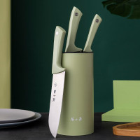张小泉 摩捷淡雅绿系列套家用厨房切菜刀切肉刀小厨刀水果刀厨具 淡雅绿四件套D31550100