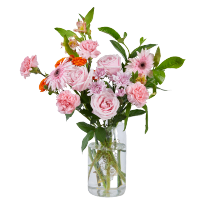 花点时间满心欢喜(实物玫瑰、康乃馨、弗朗花、水仙百合等花材,72小时发货、电话保持畅通)