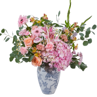 花点时间治愈时刻(实物绣球、玫瑰、康乃馨、百合、水仙百合等花材,72小时发货、电话保持畅通)