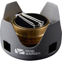 牧高笛(MOBIGARDEN)户外露营炉具便携自驾游野餐酒精炉头NX20666008 玄铁灰