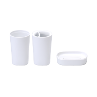 全格(Quange)简约洗漱三件套(皂盒、牙刷架、口杯) WY030101