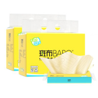 斑布(Babo)抽纸布感原生竹纸商务抽纸卫生纸 2提 3层 40抽*24包BCR40C12-T