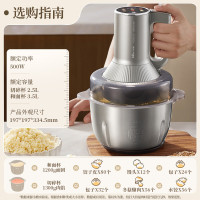 小熊(Bear)绞肉机家用 和面机多功能料理机宝宝辅食机婴儿打泥机搅拌机捣蒜器绞肉绞菜多功能一体机QSJ-W05G3