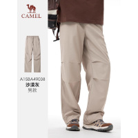 骆驼(CAMEL)男款梭织长裤A15BA49038沙漠灰3XL码