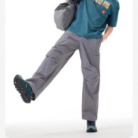 骆驼(CAMEL)男款梭织长裤A14CZ01684C暴雨灰XL码