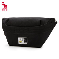 爱华仕(OIWAS)斜挎包 男女史努比联名款 休闲潮流胸包 韩版百搭学生时尚腰包OCY5653 黑色