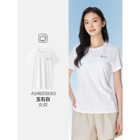 骆驼(CAMEL)女速干短袖圆领T恤A24BZ00003玉石白M码